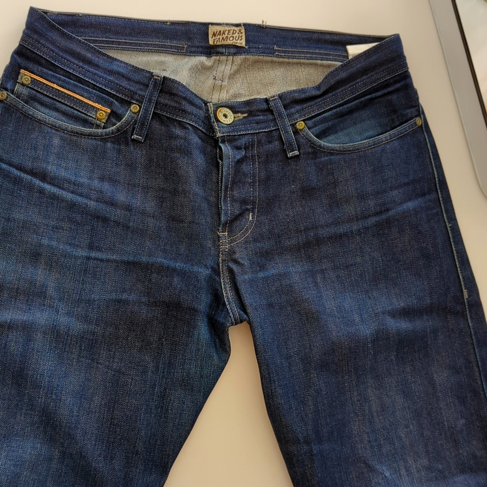 Nicely worn Naked & Famous Selvedge Jeans